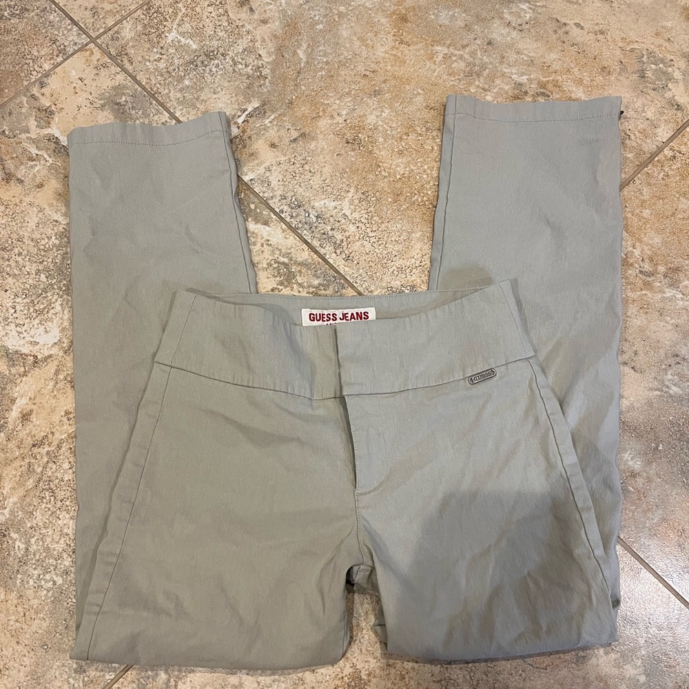 Vintage Y2K GUESS Gray Skinny Capri Style Pants
